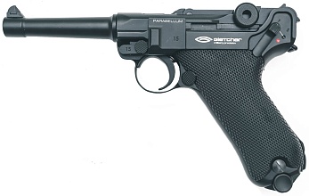 пистолет пневматический gletcher parabellum p08 4.5мм