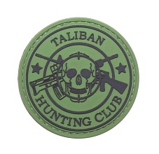 детальное фото для раздела Нашивка Zlo "Taliban Hunting club" череп олива (Б/У) интернет-магазин "Планета страйкбола»
