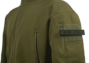 Нашивка Strike Группа крови A (II) Rh-, черный олива