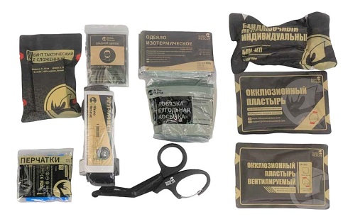 Набор Аптечка первой помощи IFAK Rhino Rescue Trauma kit, 10 предметов