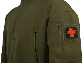 детальное фото Нашивка Strike "Красный крест медика" 5см, черный интернет-магазин "Планета страйкбола"