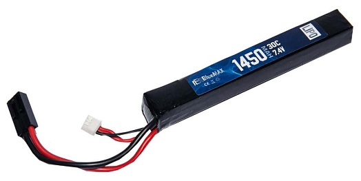 детальное фото для раздела Аккумулятор BlueMax LiPo 7.4В, 1450мАч, 30С, АК интернет-магазин "Планета страйкбола»