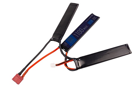 детальное фото для раздела Аккумулятор BlueMax LiPo 11.1В, 1100мАч, 20С, 3 лепестка Т-разъем интернет-магазин "Планета страйкбола»