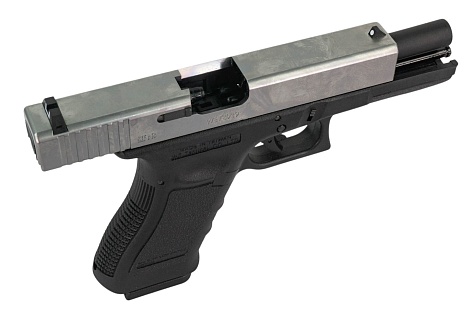 WE Пистолет Glock 17 gen.3, greengas, хром (WE-G001A-SV)