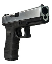 Пистолет WE Glock 18 gen.4 хром, сменные накладки (we-g002b-sv)