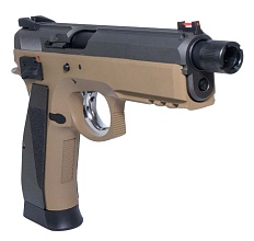 Пистолет KJW CZ SP-01 Shadow TBC, tan, greengas с кейсом (sp-01-tan)