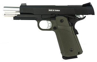 Пистолет KJW Colt, олива, greengas (kp-05-od)