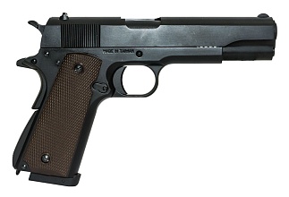 Пистолет KJW COLT M1911A1 GBB, CO2, черный (1911.CO2II)