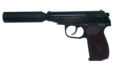 Пистолет WE ПМ, глушитель (we-ma001-bk)