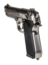 Пистолет WE Beretta M92FS greengas хром (gp301sv)