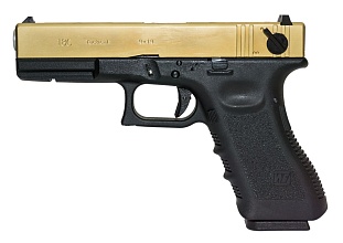 фото детально we пистолет glock 18c gen.3, greengas, titanium version (we-g002a-tg) интернет-магазин "Планета страйкбола"