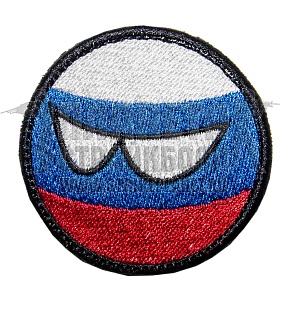 детальное фото Нашивка Zlo "Колобок Россия" интернет-магазин "Планета страйкбола"