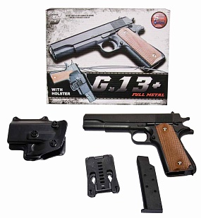 Galaxy Пистолет Colt M1911 A1 с кобурой, спринг (g13+)