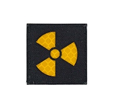 детальное фото Нашивка Strike "Знак радиации", 50х50 мм, Светоотражающий, черный, лазерная резка интернет-магазин "Планета страйкбола"