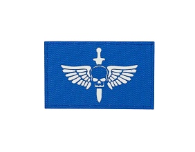 детальное фото Нашивка Strike "Warhammer 40000. Adeptus Astartes / Адептус Астартес", 80х50 мм, синий, лазерная резка интернет-магазин "Планета страйкбола"