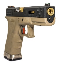 Пистолет WE Glock 18 G-Force tan золоченный (we-g002wet-6)