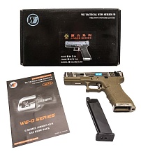 Пистолет WE Glock 18 G-Force серебряный, greengas (we-g002wet-8)
