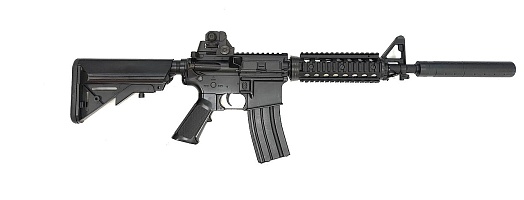 детальное фото для раздела Автомат Cyma M4 CQB RIS, 119 м/с, пластик c глушителем (cm506) (Б/У) интернет-магазин "Планета страйкбола»