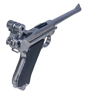 WE Пистолет Luger 'Parabellum' P08 6", хром (WE-P005)