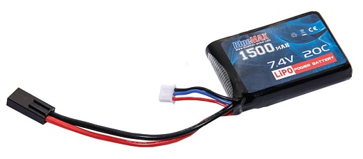 детальное фото для раздела Аккумулятор BlueMax LiPo 7.4В, 1500мАч, 20C, блок (87979) интернет-магазин "Планета страйкбола»