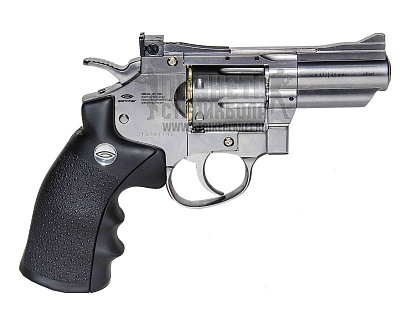 Gletcher Револьвер SW R25 Silver, пневматический, серебристый