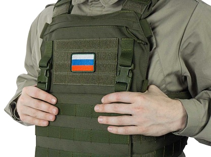 Нашивка Strike "Флаг России" 60х40мм, вышивка