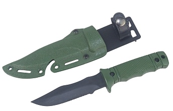 Нож тренировочный Cyma, олива, пластик (hy016od)