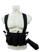 детальное фото для раздела Нагрудник 4 магазина + сбросник, черный (Б/У) интернет-магазин "Планета страйкбола»