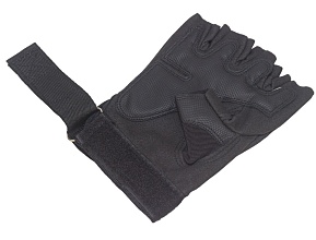 Перчатки полпальца черные XXL