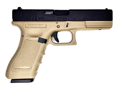WE Пистолет Glock 17 gen.3, greengas, tan (gp616tan)