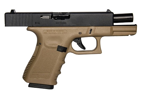 WE Пистолет Glock 19 gen.3, greengas, tan (WE-G003A-TAN)