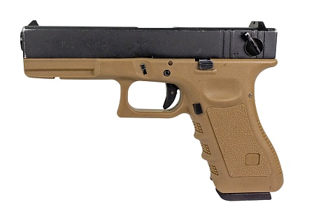 Пистолет WE Glock 18C Gen.3, грингаз, tan (Б/У)