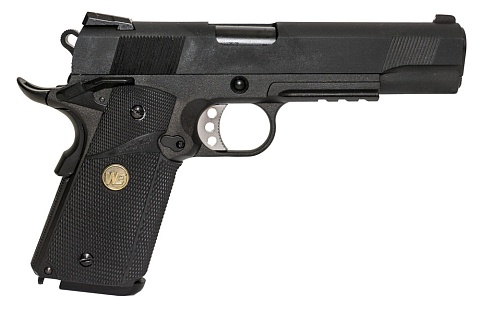 Пистолет WE Colt M1911 MEU Rail, greengas (we-e008b-bk)