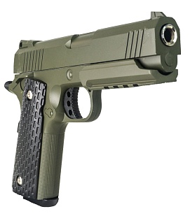 Пистолет Galaxy Colt 1911 4.3, green, спринг (g25g)