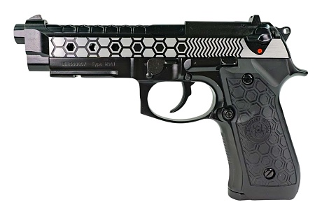 фото детально пистолет we m92-hex cut-2tone-w/rail-auto (we-m014-2t) интернет-магазин "Планета страйкбола"