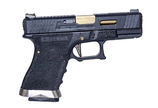 Пистолет WE G19 T1 – BK Slide / GD Barrel / BK Frame (we-g003wet-1)