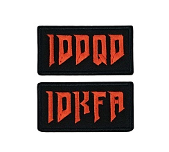 детальное фото Нашивка Strike "Doom IDDQD & IDKFA", черный, 2 шт. интернет-магазин "Планета страйкбола"