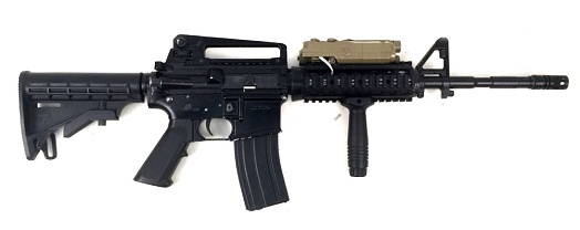 детальное фото для раздела Автомат G&G M4A1 RIS, 130 м/с, бокс для АКБ AN/PEQ 16 (Б/У) интернет-магазин "Планета страйкбола»
