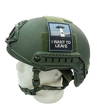 Нашивка Strike "I want to leave", 60х80 мм