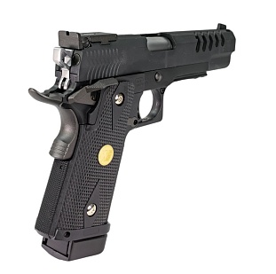 WE Пистолет Colt Hi Capa 5.1 auto, greengas перфорированный кожух, (we-h002at)