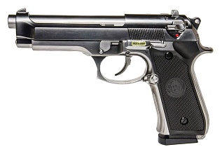 фото детально пистолет we beretta m92fs greengas хром (gp301sv) интернет-магазин "Планета страйкбола"