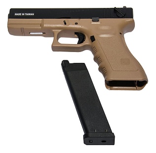 KJW Пистолет Glock 18, greengas, tan (kp-18-tan)