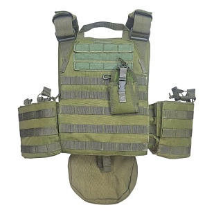 Плитоносец Yakeda с подсумками, олива (Б/У)