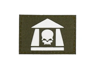 детальное фото Нашивка Strike "Warhammer 40000. Cadian gate / Кадианские Врата", 70х50 мм, олива, лазерная резка интернет-магазин "Планета страйкбола"