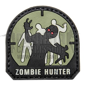 детальное фото Нашивка Zlo "Zombie hunter" малый олива интернет-магазин "Планета страйкбола"