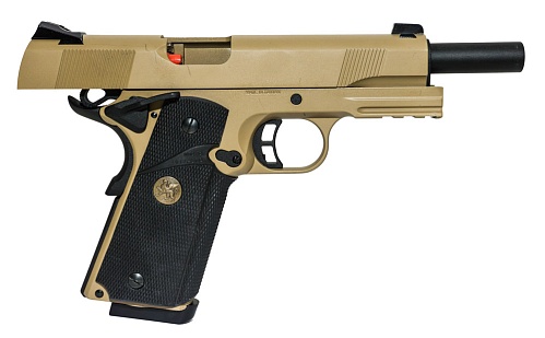 Пистолет KJW Colt M1911 MEU, tan, greengas (kp-07.gas-tan)
