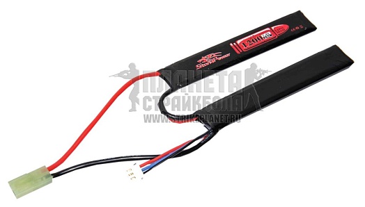 детальное фото для раздела Аккумулятор StormPower LiPo 7.4в, 1200мАч, 20С, 2 лепестка интернет-магазин "Планета страйкбола»