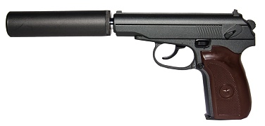 Galaxy Пистолет ПМ с глушителем, спринг (g29a)