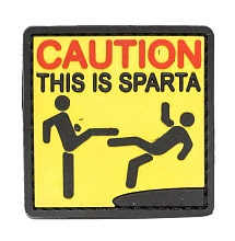 детальное фото Нашивка Zlo "Caution. This is Sparta" пвх интернет-магазин "Планета страйкбола"