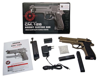 Cyma Пистолет Beretta M92, электро, tan (cm126tn)